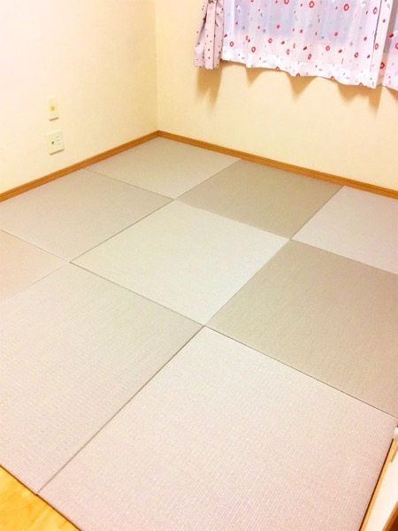 清流　灰桜色の琉球畳の部屋にリフォーム
